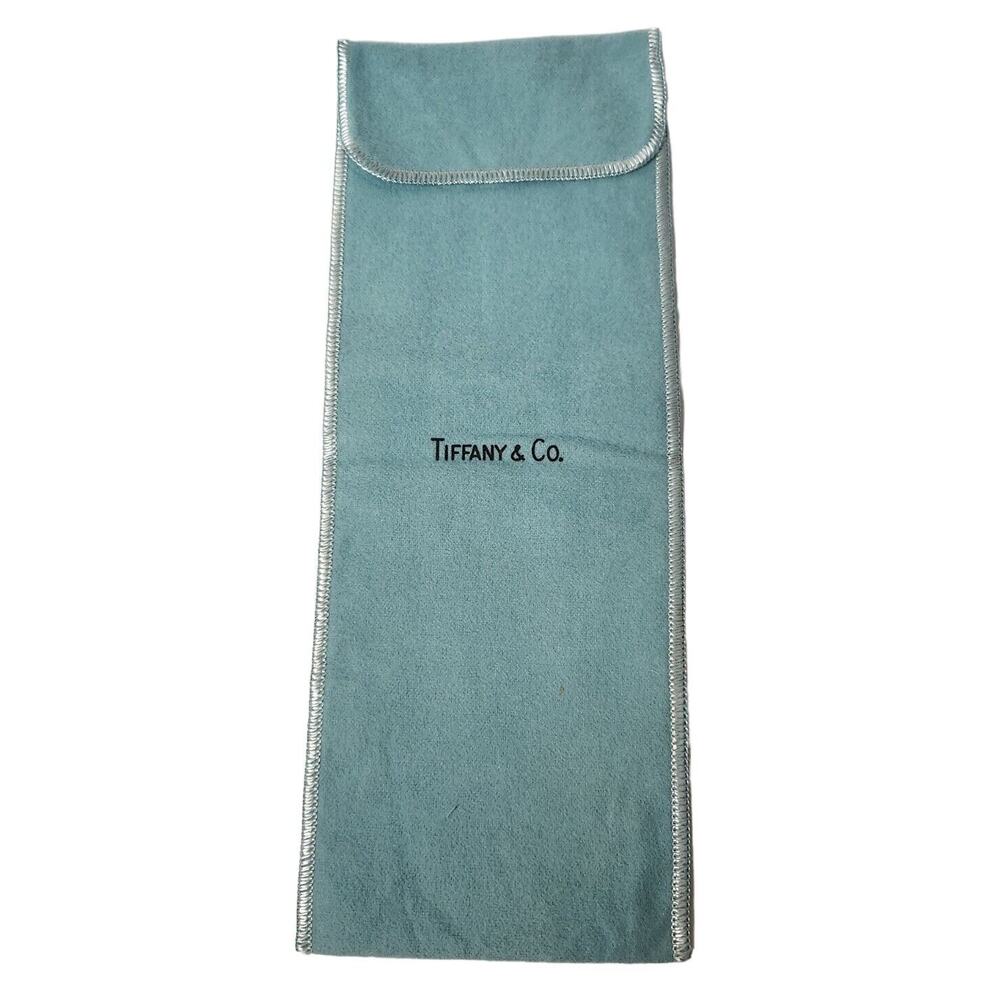 VINTAGE TIFFANY & CO DUST BAG JEWELRY BLUE CLOTH POUCH WATCH NECKLACE FLATWARE